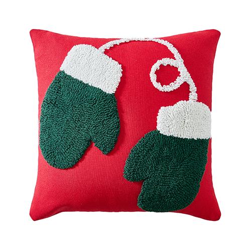 

1 шт. LOZUJOJU Модная и универсальная наволочка в рождественском стиле, красная, плюшевая вышивка, мягкий чехол для подушки для дивана, гостиной, спальни, домашнего декора W45cm x L45cm