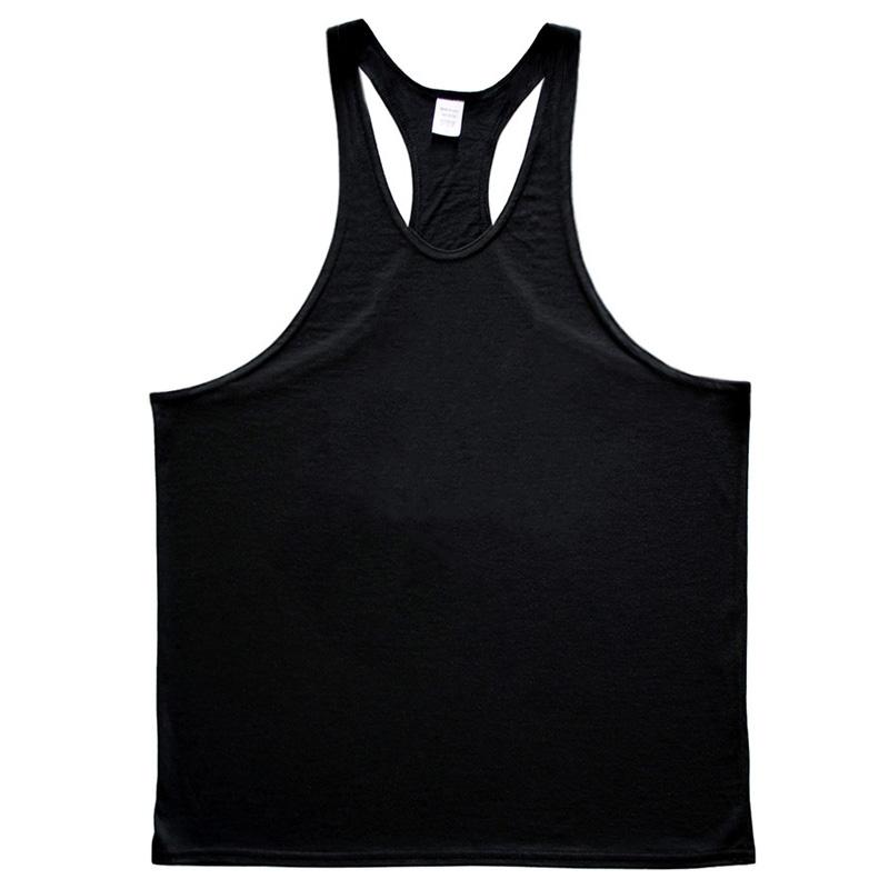 Muscleguys Summer Plain Y Back Running Vest Mens Bodybuilding Stringer Tank Top Gym Clothing Fitness Sleeveless Shirt Cotton Racer Singlets