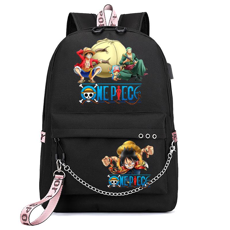 USB student school bag travel backpack printed One Piece casual trendy bag