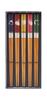 Ishida Black Pasted 5 Soot Bamboo Manpuku Chopsticks, Box, Pieces, 22.5cm [61043-8]