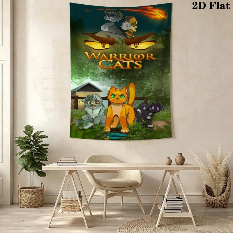 Warrior Cats movie Pattern Home Decor Tapestry, Wall Hanging, Decorative RV Wall Cloth.XGT0914576