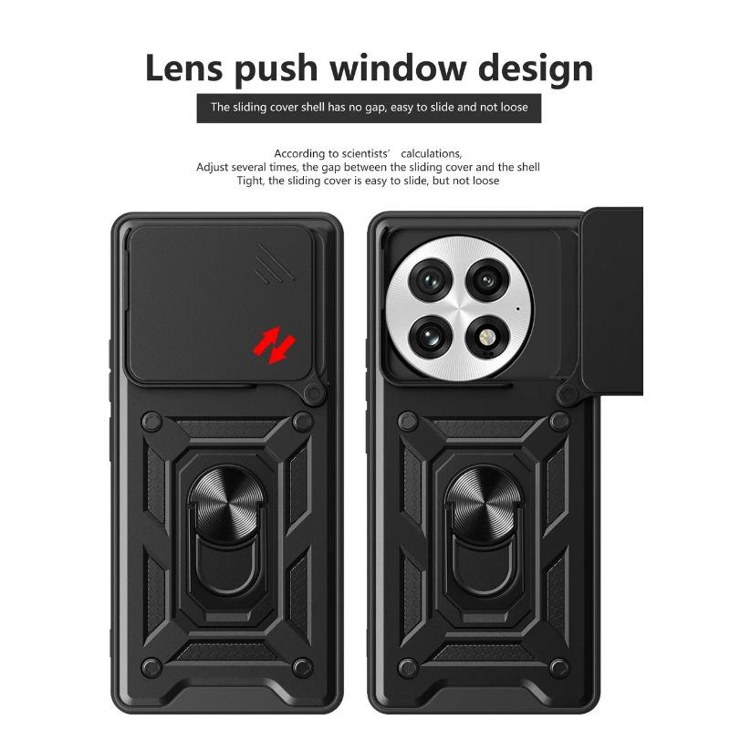 Camera protect case for OnePlus 13 OnePlus13 1 + 13 Armor Hybrid Metal Ring Holder Back Cover