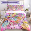 3pcs Pretty Cure1 Design Cover Set - HD Printed Bedding with 1 Cover and 2 Pillowcases - Perfect for Home and Dorm Decor
