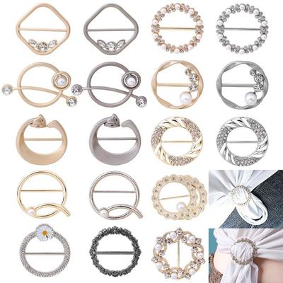 1Pc Scarf Buckle Scarf Ring Shawl T-Shirt Clip Brooch Waist Buckle Silk Clasp Clips Fashion Jewelry