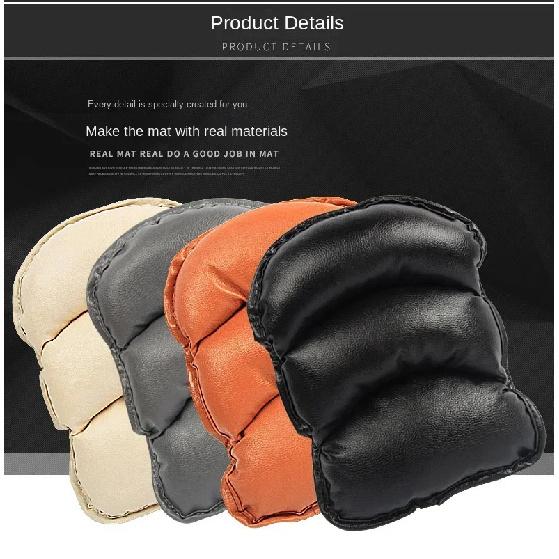 Car General Armrest Box Pad Leather Soft and Comfortable Car Center Armrest Booster Pad Extended Elbow Rest Auto Accessories