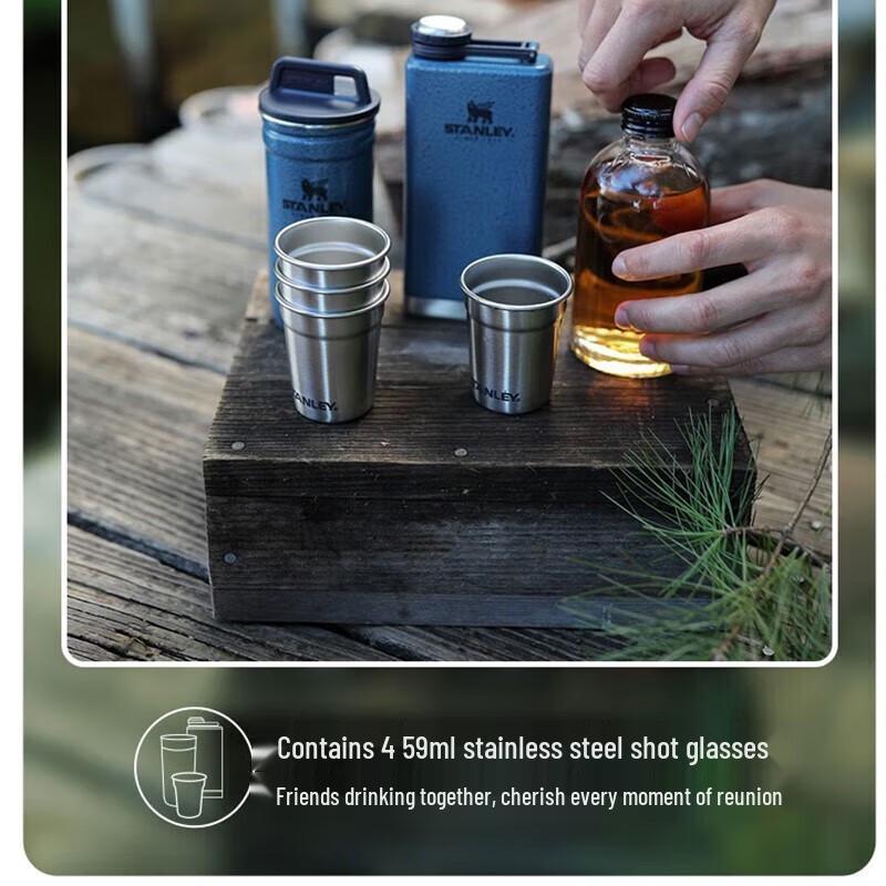 Stanley Adventure Series Edelstahl Taschenflasche & Schnapsglas Set