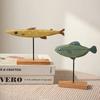 Wooden Fish Statue Nordic Colorful Handmade Ornament Modern Home Decor For Living Room Bedroom Office Desktop Art Gift Figurine