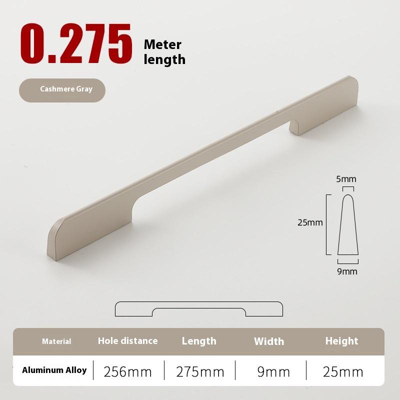 Solid Black Lengthening One Meter Cabinet Long Handle Modern Simple Lengthening Cabinet Door Handle