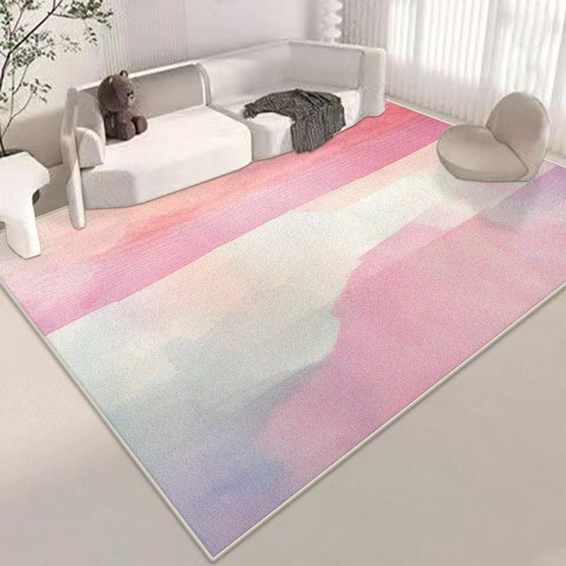 Abstract style flannel Carpet Living Room High-end Luxury Hairless Tea Table Rug Bedroom Bed End Anti-slip Large Area Mat office