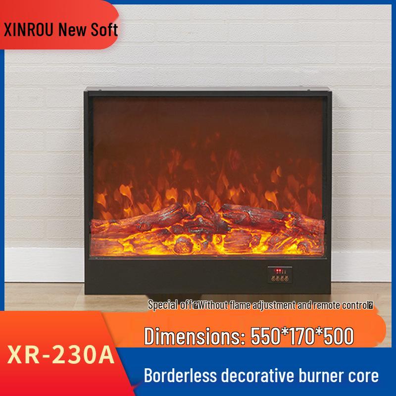 Decorative Flame Electric Fireplace Heater: Built-In Home Simulation