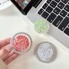 Rhinestone Magnetic Phone Holder with Sequins - Colorful Airbag Ring for Desktop Viewing