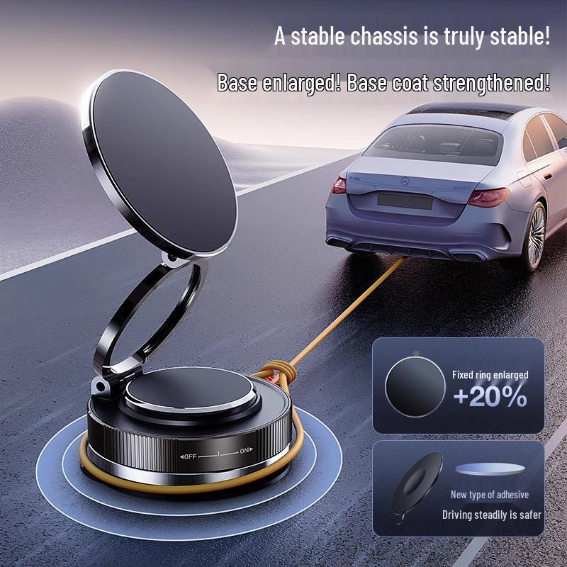 Versatile Magnetic Car Phone Holder with Strong Suction for Dashboard or Desktop Use