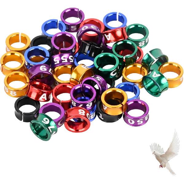 Open Bird Ring Bird Leg Bands Rings Open Bird Leg Rings Aluminum Split Bird Leg Rings Ldentifying Pigeons Training Rings Hibiscus Birds, Parrots,