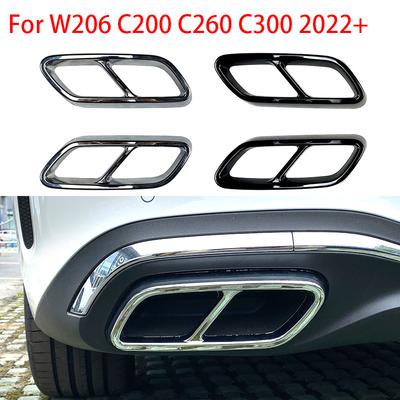 ABS Exhaust Muffler Pipe Tip Tailpipe Cover Trim Covers For Mercedes Benz W206 C200 C260 C300 2022+