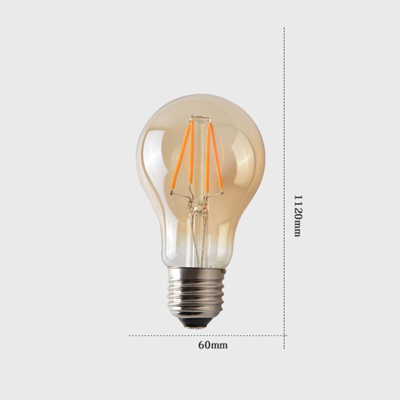 LED Industrial Bulb Dark Brown Light Adjustable Lamp 220V ST64 A60 G80 G45 E27