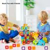 DIY Large Size Building Blocks Toy Simulated House Window with Big Capacity Storage Box Football Shape Small Seat Gifts for Kids
