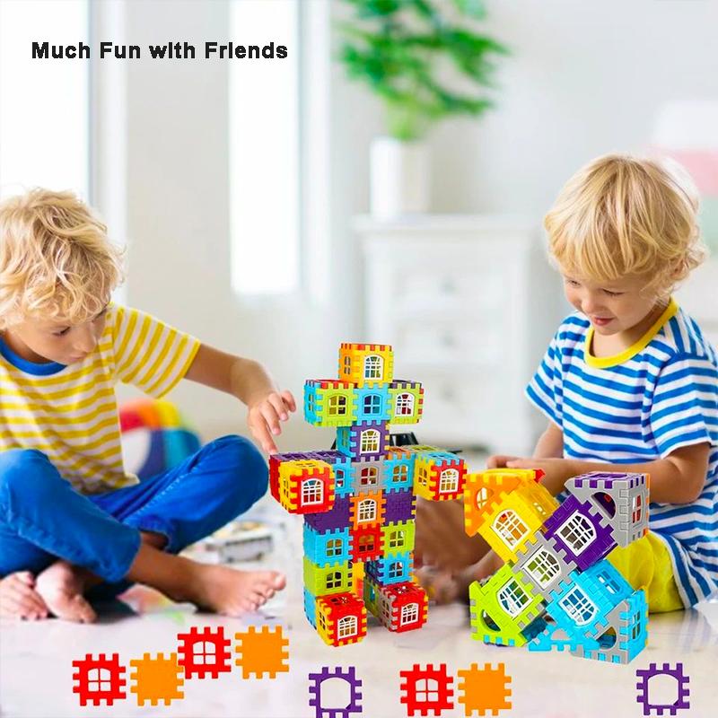 DIY Large Size Building Blocks Toy Simulated House Window with Big Capacity Storage Box Football Shape Small Seat Gifts for Kids