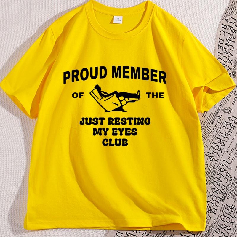 Funny Dad TShirt Men Just Resting My Eyes T Shirt for Dad Fathers Day Short Sleeve Cotton Tshirt Casual Breathable Loose Tees