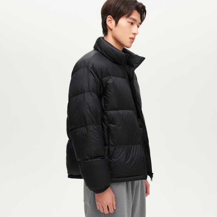 

White Duck Down Black Stand Collar Puffer Jacket - Men s Winter 2025 Edition 2XL чорний