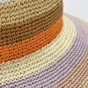 Delle Handmade Crochet Basin Cap Fine Papyrus Sun Hat High Quality Holiday Beach Hat Foldable Hat