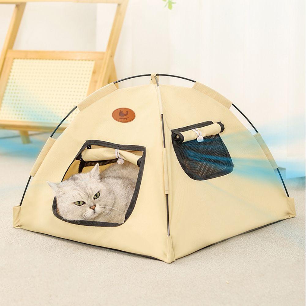 New Foldable Pet Cat Tent Large Breathable Cat Sleep House Stable Closed Design Pet Kennel Indoor Use