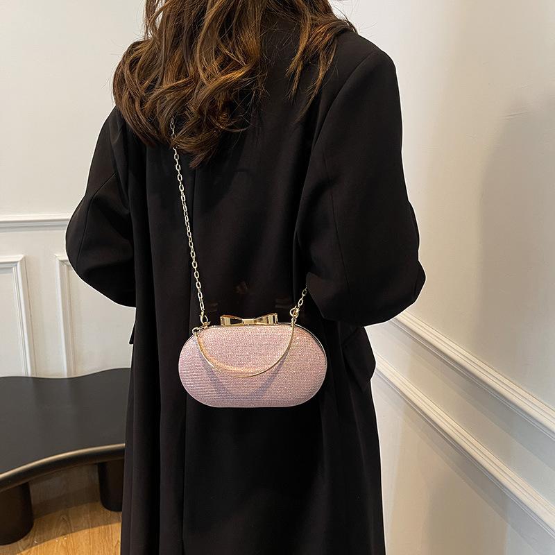 Luxury Sequined Hand-held Dinner Bag, Elegant Style Bag, High-end Chain Single-shoulder Crossbody Bag, Handbag for Wedding Party