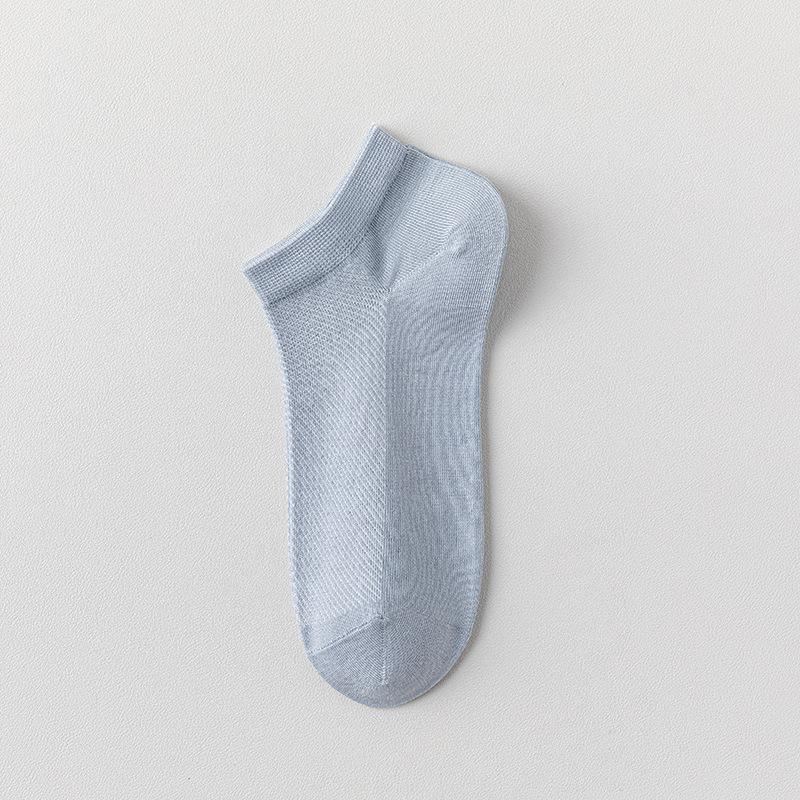 Female Spring and Summer Thin Simple Breathable Leisure Pure Color Boneless Mesh Socks