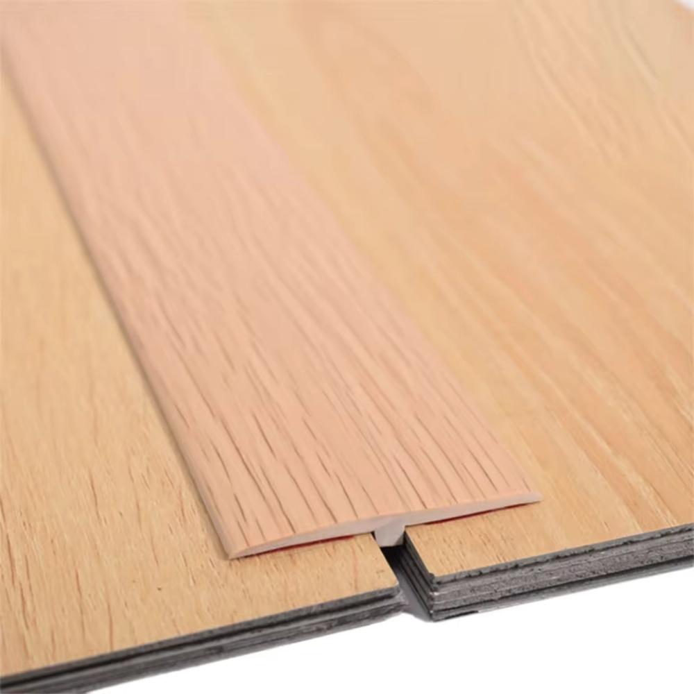 1pc 118.11inX1.97in NEW Carpet To Tile Floor Transition Strip Self Adhesive T-Molding Threshold Cover Household Wood Grain