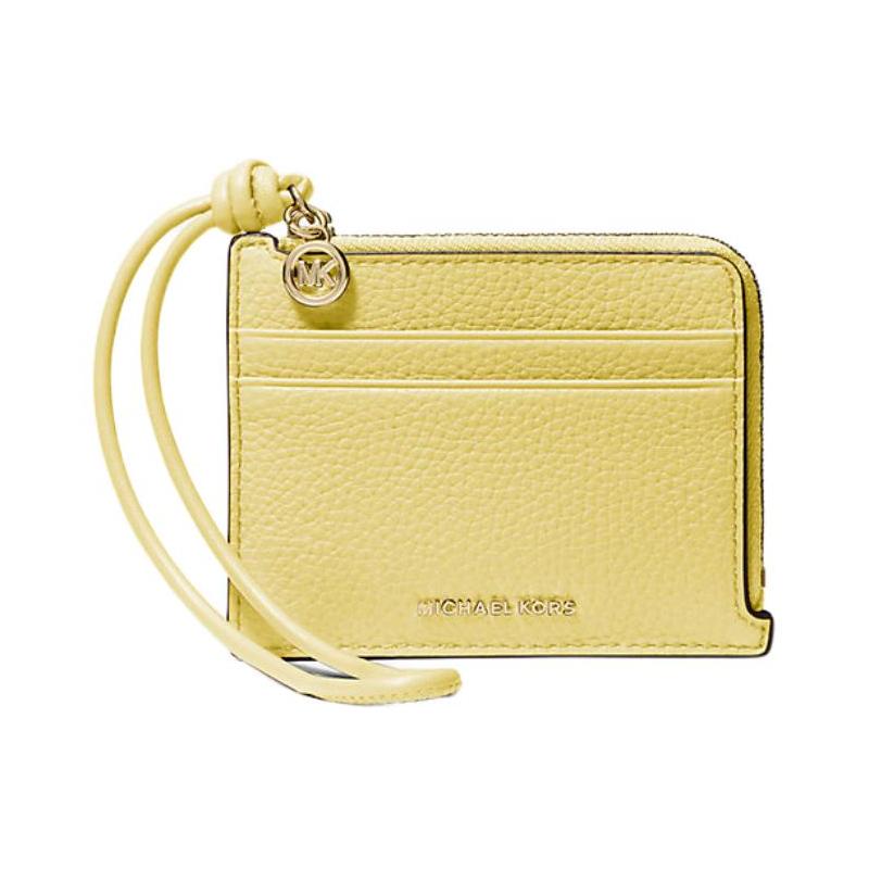 MICHAEL KORS Jet Set Gold Hardware Leather Card Holder Small Women s Lemon Yellow золотой