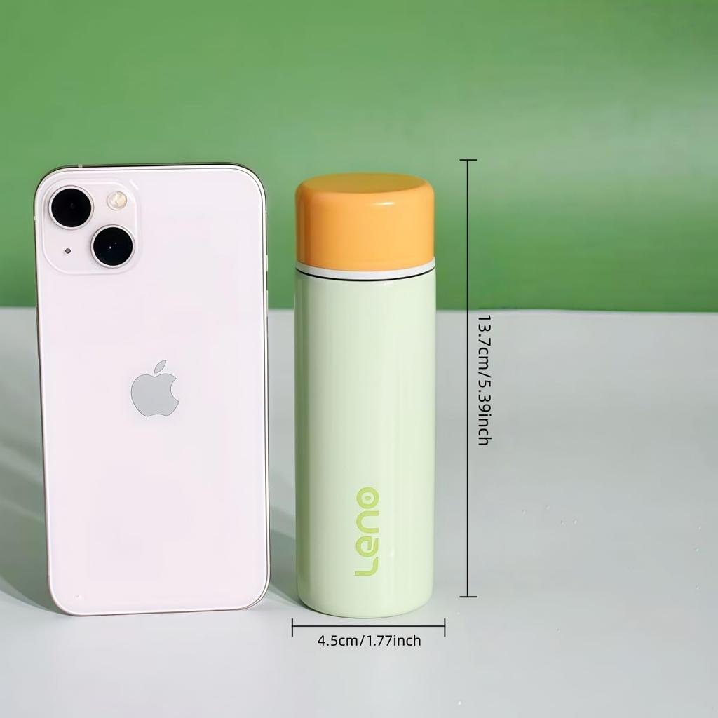 Mini-Thermoskanne aus 304 Edelstahl mit Edelstahl-Vakuumbecher x Flasche, 120ml, Lebensmittelechter Innenraum, Isoliert, Tragbar, Doppelt verwendbar