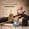 Flameless Rattan Aroma Diffuser for Bedroom and Bathroom - High-End Deodorant & Incense Ornament