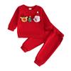 2025 Autumn/Winter Baby Christmas Knit Cotton Sweatshirt & Pants Set