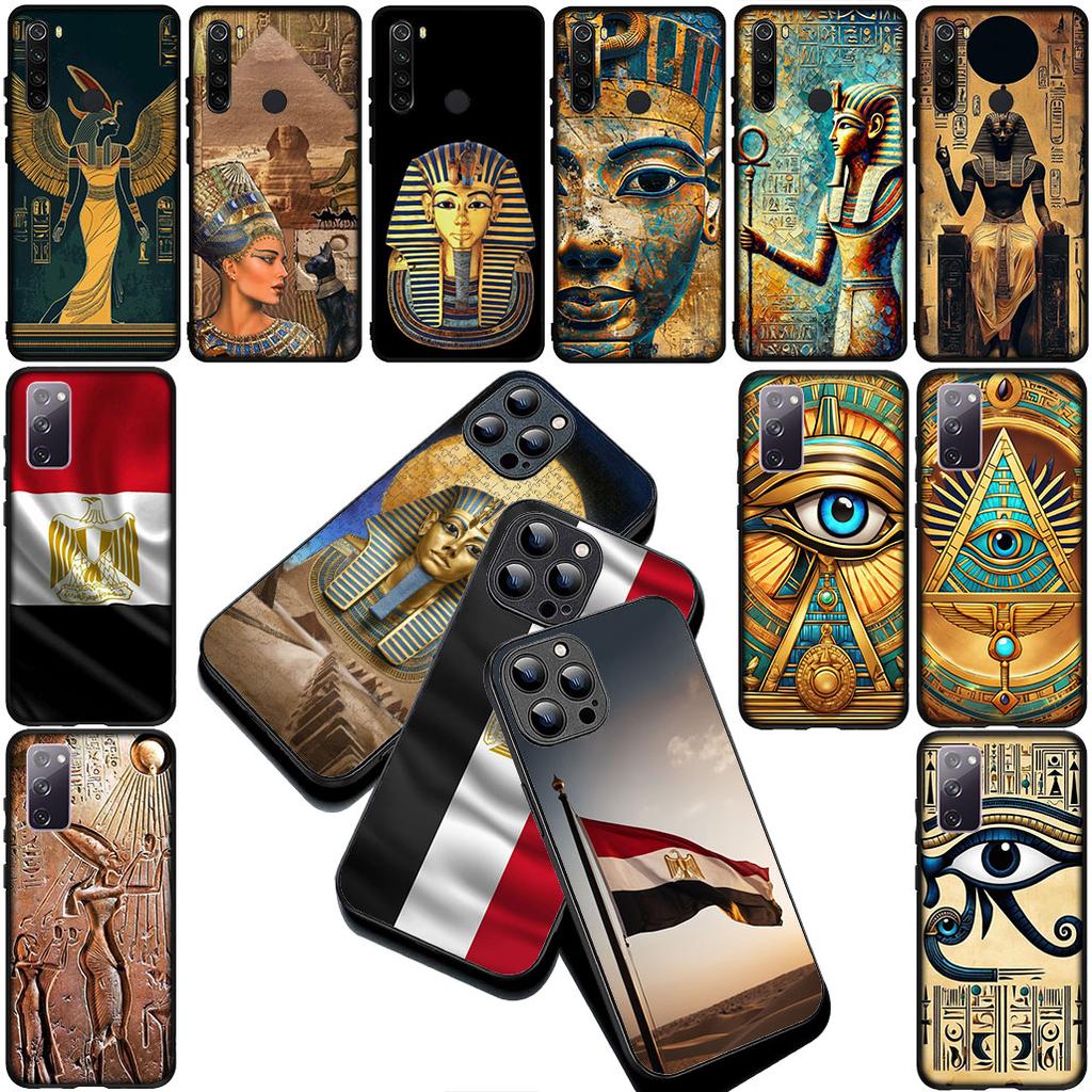 Egypt Nefertiti Anubis Ankh Kemet Pharaoh Flag Cover for Xiaomi Redmi Note 12 11 10 Pro 10A 10C 12C 13C Note12 12Pro Phone Case
