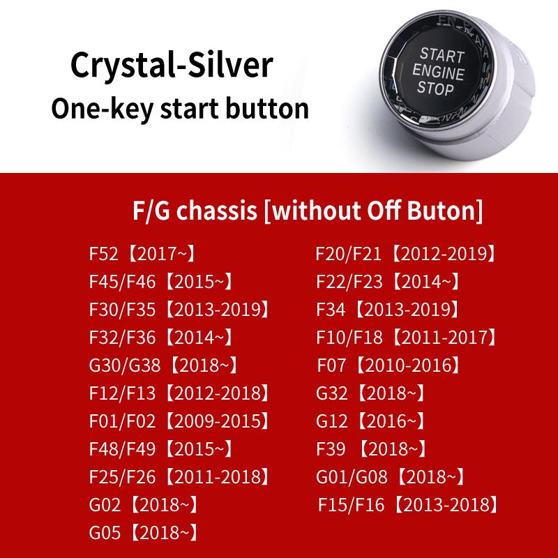 TPIC for BMW F30 F20 E90 E92 E93 E84 F10 F25 X5 F15 F16 X1 X3 G01 X4 Car Crystal Engine Start Stop Switch Button Cover Accessory
