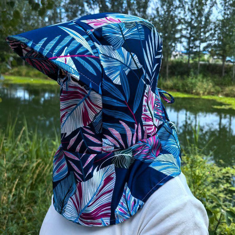 Sun Protection Cap With Full Face Shield For Outdoor Gardening And Work