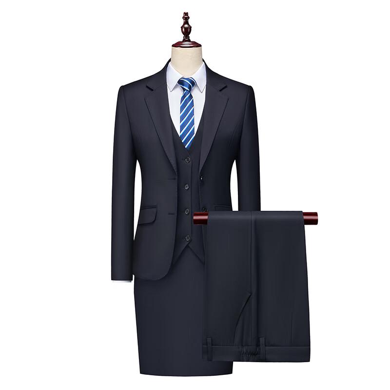 Teloram Navy Blue Unisex Business Suit Set
