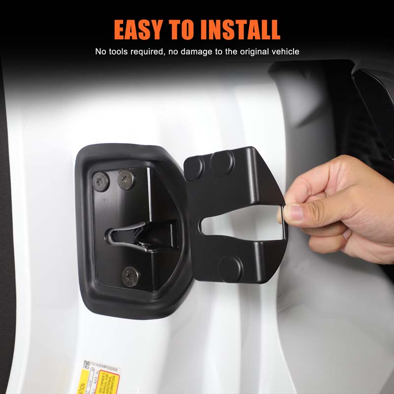 For Chevrolet Corvette C8 2020-2026 Matter Black Car Inner Door Lock Cover Buckle Protection Trim Decorative Accessories