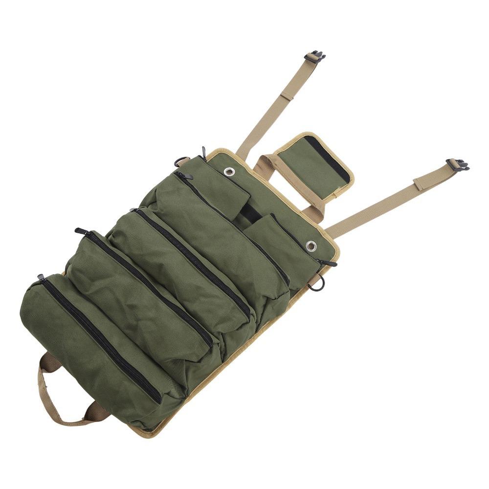 Oxford Cloth Tool Roll Organizer Professional Multipurpose Tool Bag Tool Organizer Gardening зелёный