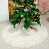 High Quality Christmas Tree Ornaments Faux Fur Snowy White Christmas Tree Skirt for Christmas Decor