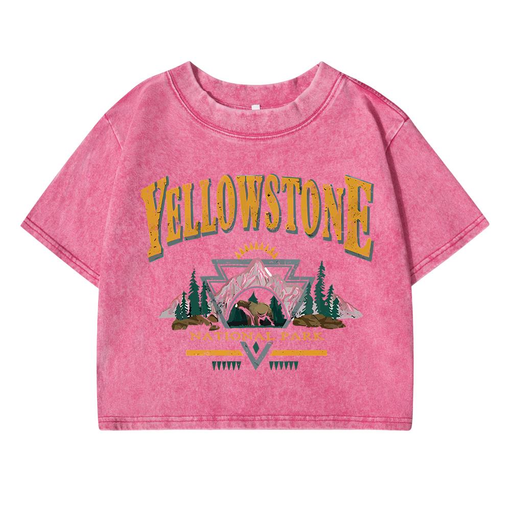 

Yellowstone Printing Women Wash Short T Shirt Breathable Tshirt Street Fashion Harajuku Tees Casual Distress Tops Female M