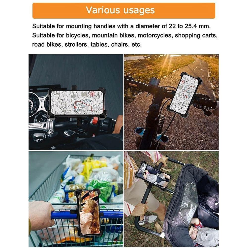 Fahrrad Handyhalterung Motorradhalterung Verstellbare Lenker Handyklemme Schnellinstallation 360° Drehung Universal Smartphone