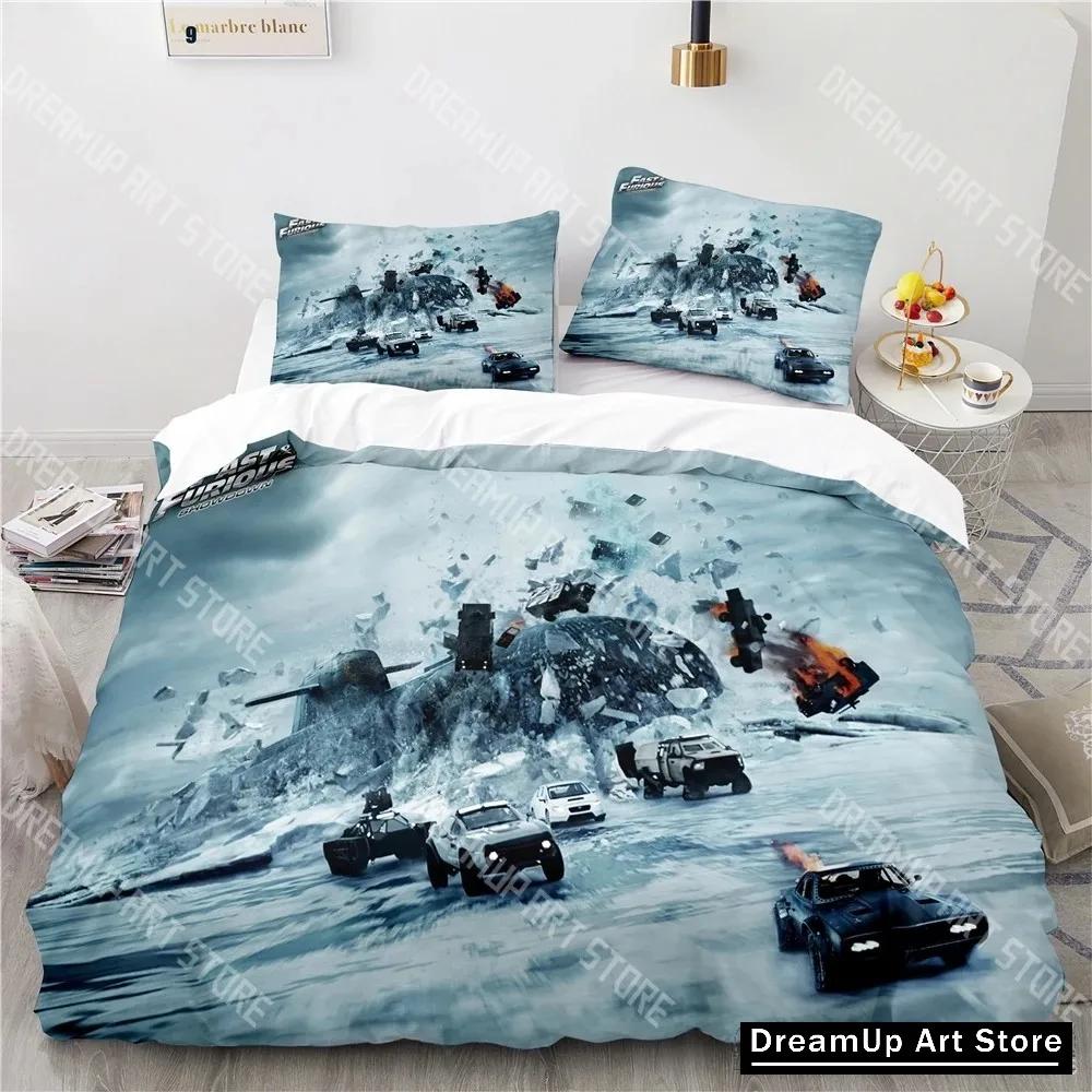 3D Printed Fast and Furious Love Child Duvet Cover Set HD Comforter Cover Bedclothes for Kids Bedding Sets Bedroom Decor