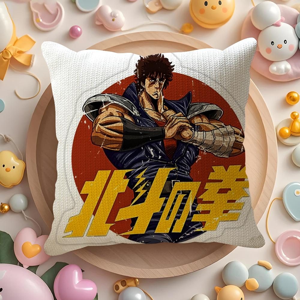 Anime Hokuto no Ken-Japanese Comics Pillow Case Pattern Printed Pillowcase for Living Room Sofa Cushion Cover & Bedroom Decor