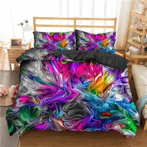 Doona Duvet Quilt Cover Set Colorful Pillowcases Single Double Queen King Beds