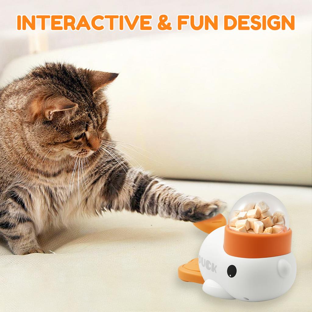 Pet Feeder Interactive Pet Food Treat Dispenser Cartoon Duck Design Dogs and Cats Feeder Toy Anti Choking Bowl Pet Supplies