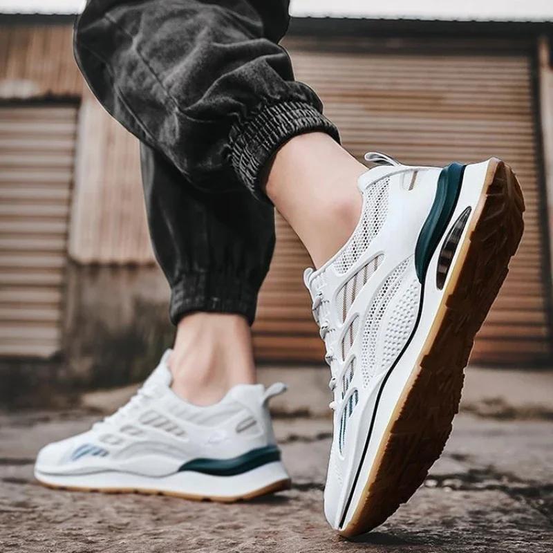 2024 Hot Selling Latest Fashion Men's Sneakers Shoes Light Wear Resistant Anti Slip Running Shoes Casual White Shoes for Men