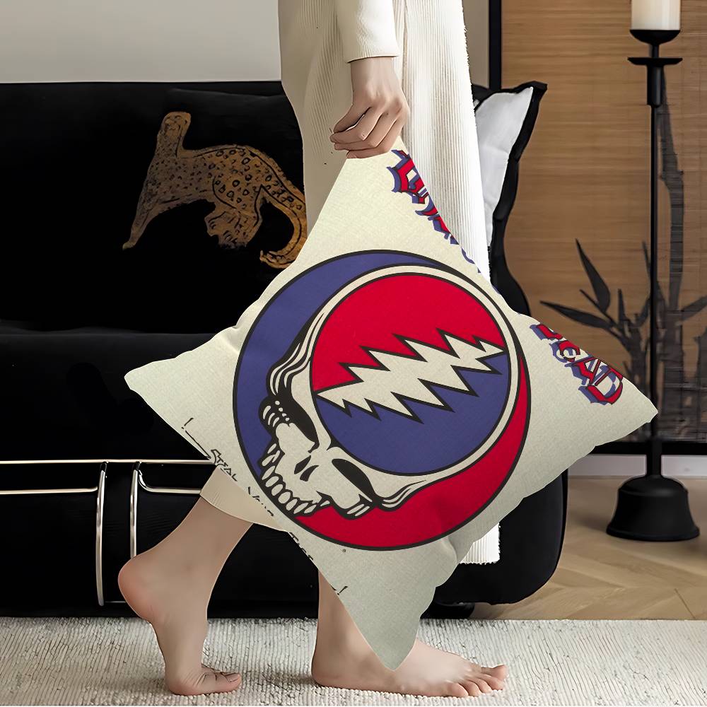G-Grateful D-Dead Band Personalized Pillow Cover Kids Bedroom Wild Party Decor Pillowcase Kid Birthday Shower Gift