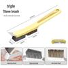Multifunctional Kitchen Stove Gap Cleaning Brush with Long Handle & Steel Wire for Stain Removal