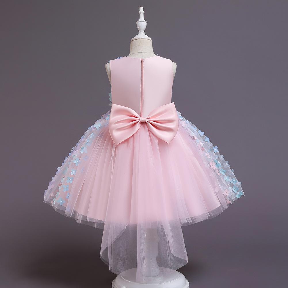 Pink Evening Gown for Girls: 3D Floral Ball Gown