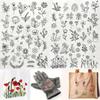 2Sheets Flowers and Leaf Designs Stitching Embroidery Paper DIY Hand Sewing Stabilizers  Beginners